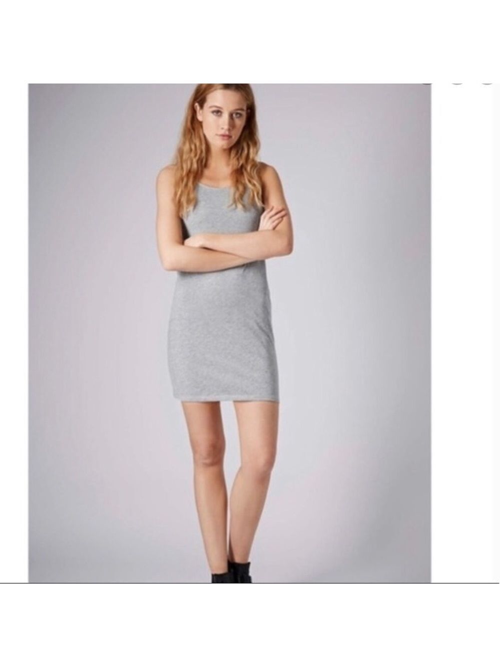 Topshop Spaghetti Strap Cami Bodycon Midi Dress Size 10